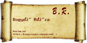 Bogyó Róza névjegykártya