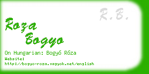 roza bogyo business card