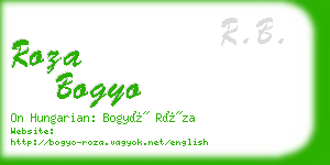 roza bogyo business card